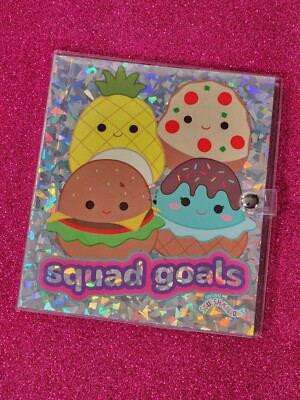 Squishmallows Mini Notebook with Snap Closure Squad Goals Carl Maya Maui Pep