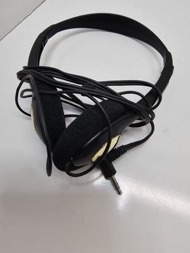 Genuine Koss Solid Black/Gold Lightweight Wired Headphones w/ Headband