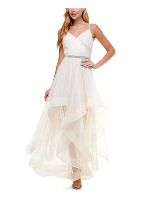 

CITY STUDIO Женское бежевое платье из тюля на тонких бретельках + расклешенное платье для подростков, Бежевый