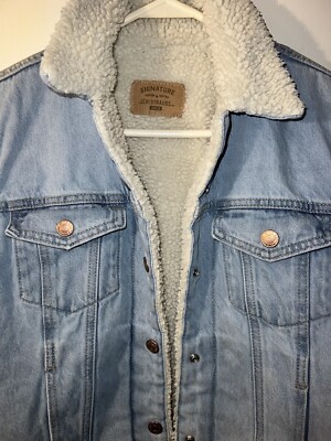 Levi's Authentic Sherpa Lined Jean Jacket Size S Denim