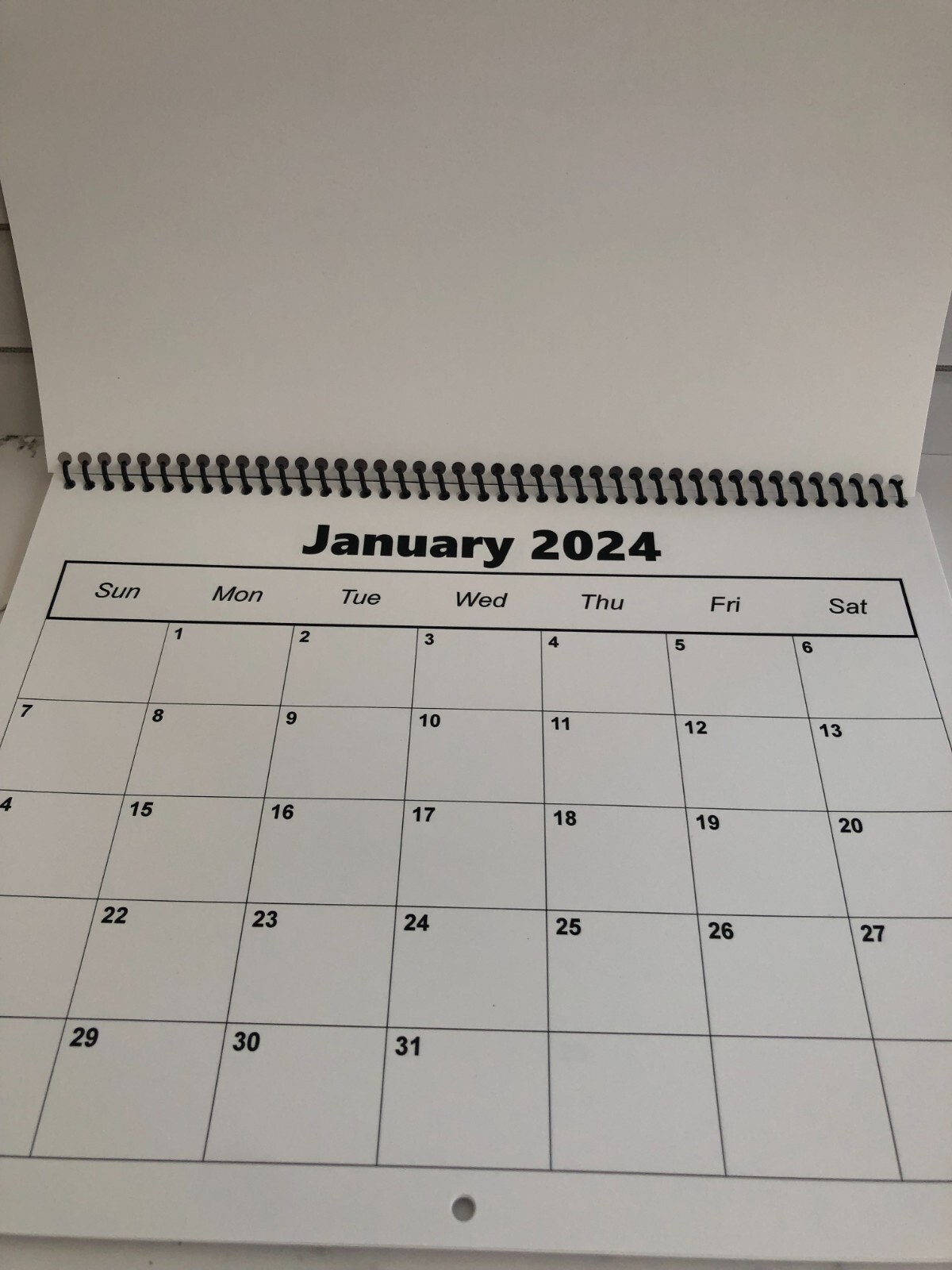 2024 Blank Calendar - 8.5" x 11" Ready to DECORATE, STAMP, DESIGN YOUR WAY
