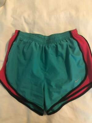 teal and pink nike shorts