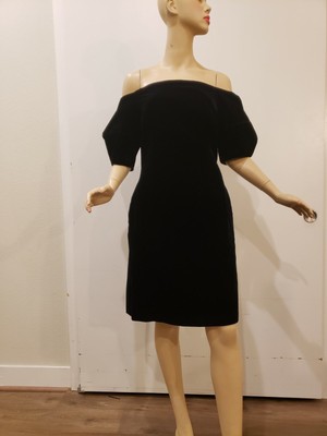 Jill Stuart black velvet dress size 6 nwt
