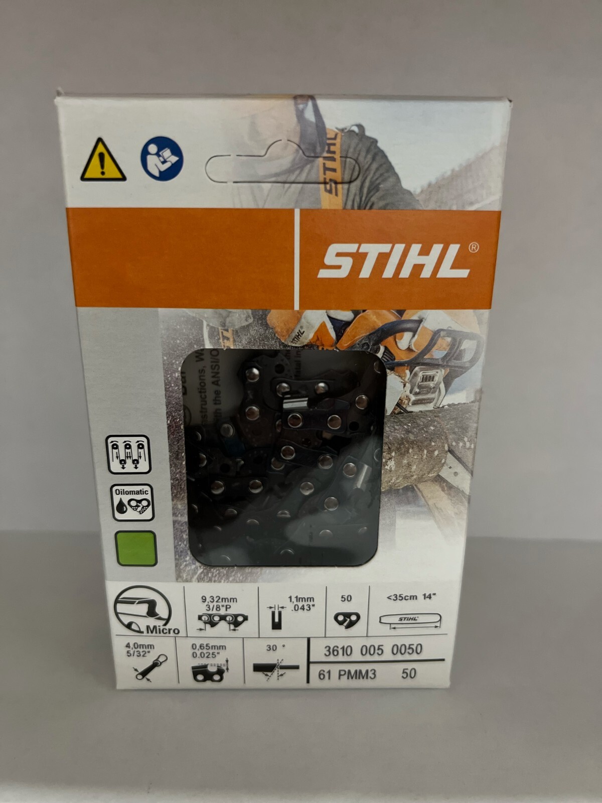 61PMM3 50 STIHL NEW CHAINSAW CHAIN SAW 14 in. 3/8p .43 gauge 61PMM3 50 STIHL NEW CHAINSAW CHAIN SAW 14 in. 3/8p .43 gauge