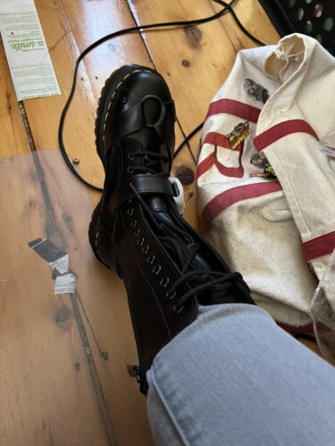 Dr. Martens Unisex Boots 1914 Quad Harness Platform Mid Calf Dr. Martens Unisex Boots 1914 Quad Harness Platform Mid Calf