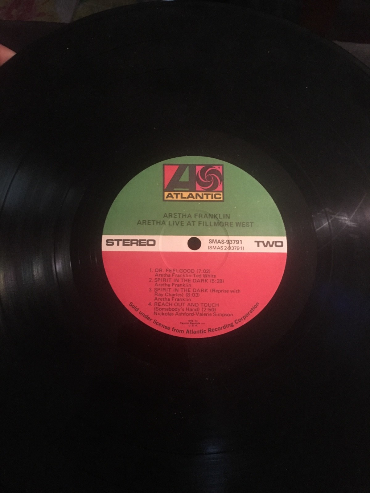 Original 1971 Aretha franklin live at fillmore west album (perfect condition)