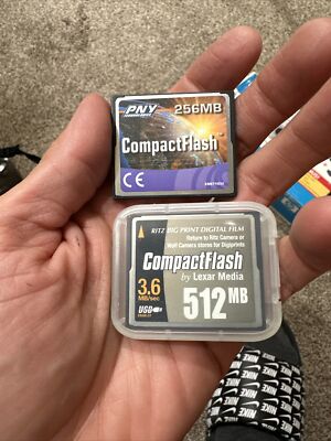 Lexar 512mb CompactFlash Cards Lot of two cards Bundle
