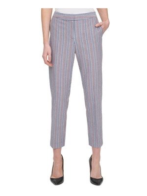 

TOMMY HILFIGER Женские синие брюки в полоску с карманами для работы, Синий, H04PS543