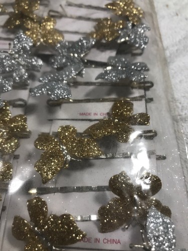 Vintage Accessories Butterflies Gold And Silver New Old Stock Carded Display