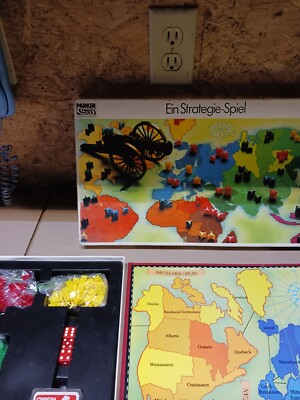 German Risk, Parker Brothers BRETTSPIEL Risiko 1982 Strategiespiel weiße Ausgabe