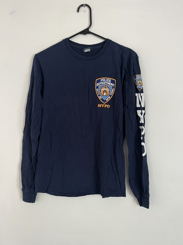 ENNOY CREW NECK LS T-SHIRTS NAVY サイズL NYPD Shirt Officially Licensed Long Sleeve Crew Neck Cotton