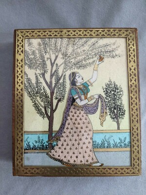 Vintage Mittal s High Elevation Assam Tea Advertisement Wooden Box 
