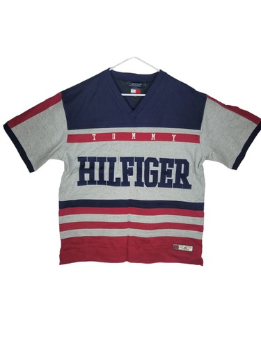 トップス 90s  hilfiger hockey shirt 90s tommy hilfiger hockey shirt - メルカリ