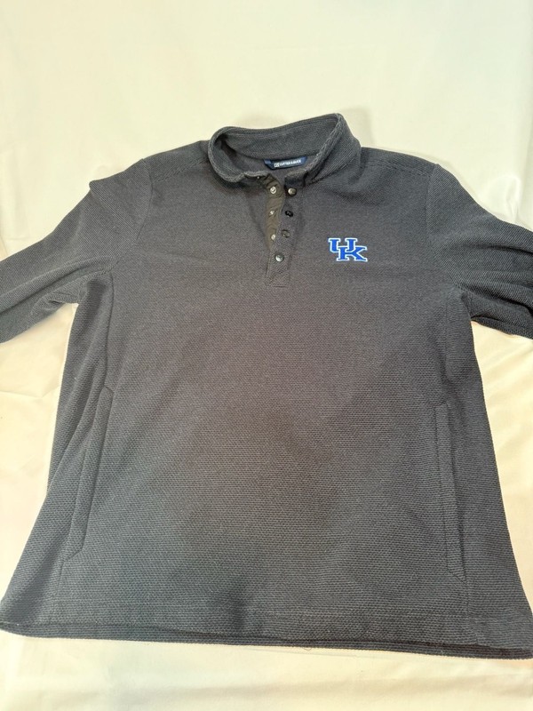 Cutter & Buck Kentucky Wildcats Black Coastline Epic Comfort Long-Sleeve Polo Sh