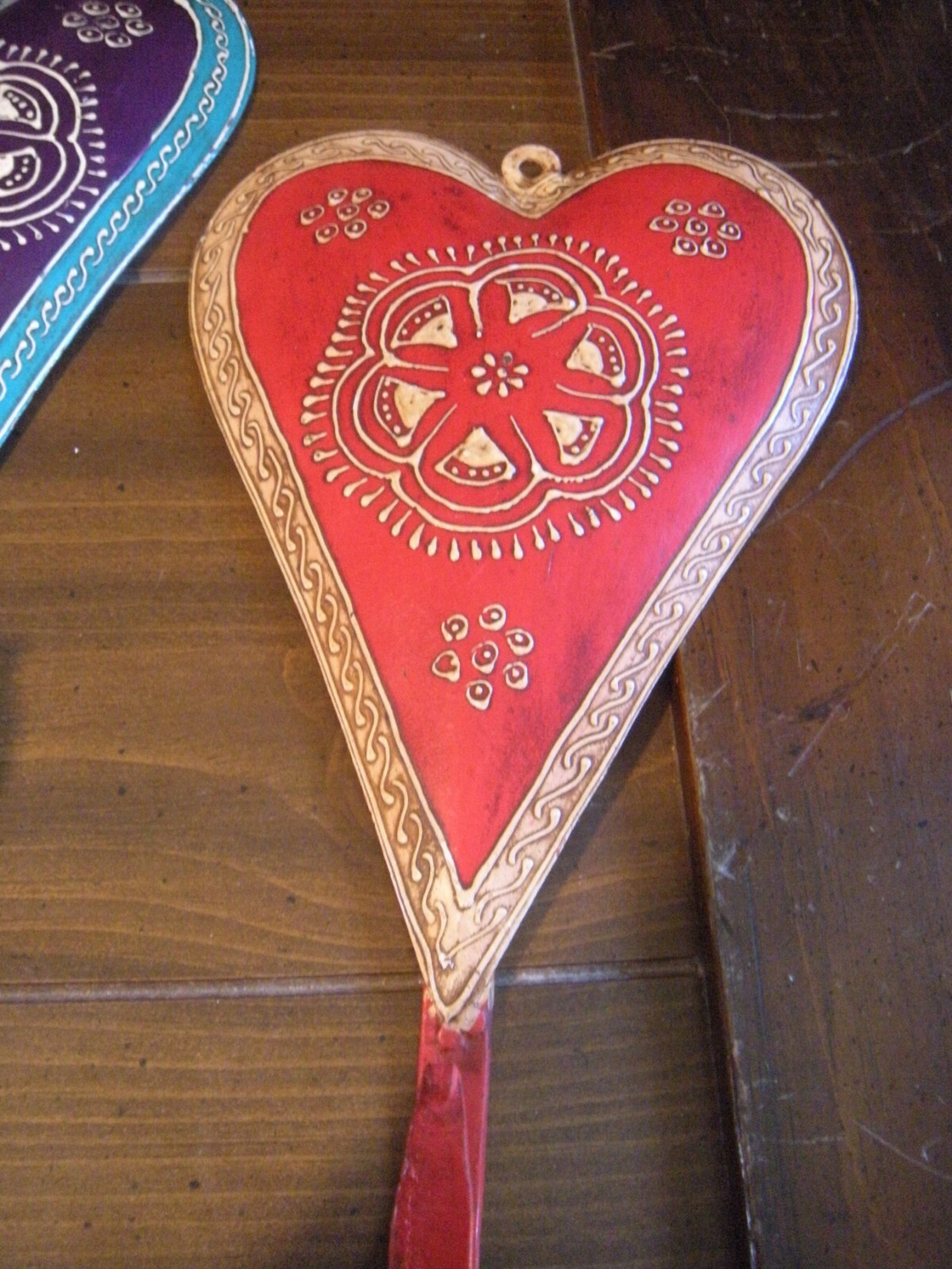 4 PC Heart-shaped Wall Door Hooks 10 INCH LONG