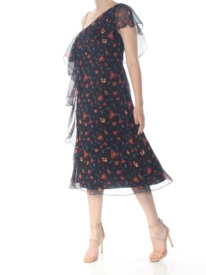 Женское черное платье-сорочка RACHEL ZOE на тонких бретельках ниже колена 8