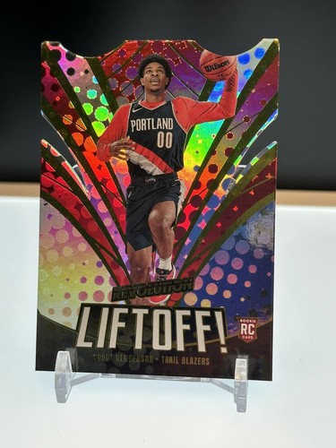 Scoot Henderson 2023-24 Revolution Liftoff Fractal Die Cut RC Trailblazers 
