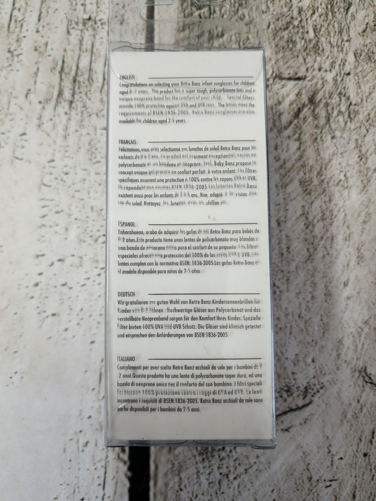 Baby Banz Retro Banz | Oval | Black | NEW | 100% UV Protection