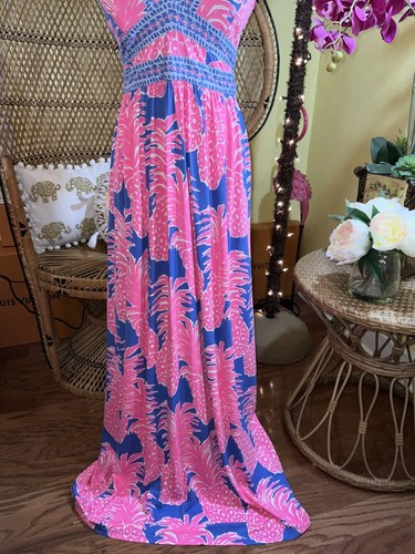 Pre-owned Lilly Pulitzer Taryn Maxi Dress Little Flamenco ? Size 8,10 In Multicolor