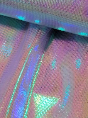 Light Blue Mermaid Unicorn Hologram Fabric reflective Latex PVC Barbie doll  