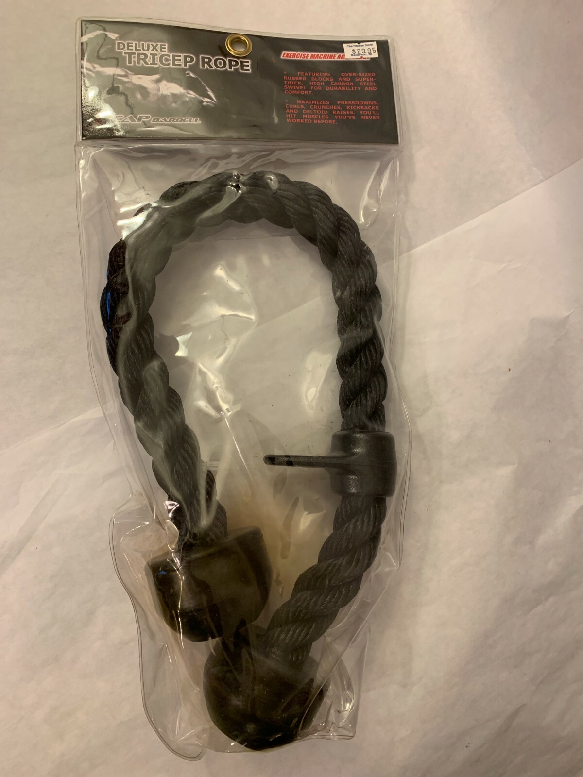 CAP Barbell Deluxe Tricep Rope MB ROPE Black New