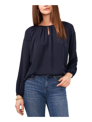 

VINCE CAMUTO Женский темно-синий коктейльный топ с длинными рукавами и замочной скважиной, Navy