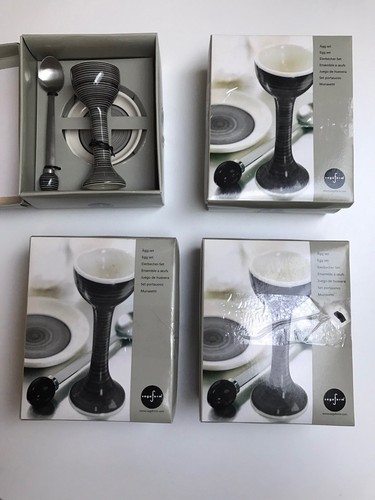 Sagaform Egg Set NEW Lot Of Four Light Grey