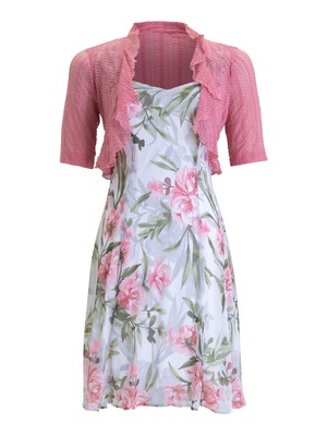 

CONNECTED APPAREL Женское розовое болеро с открытыми передними рукавами и рукавами 3/4 для работы, куртка-болеро, Розовый, THA55080M1