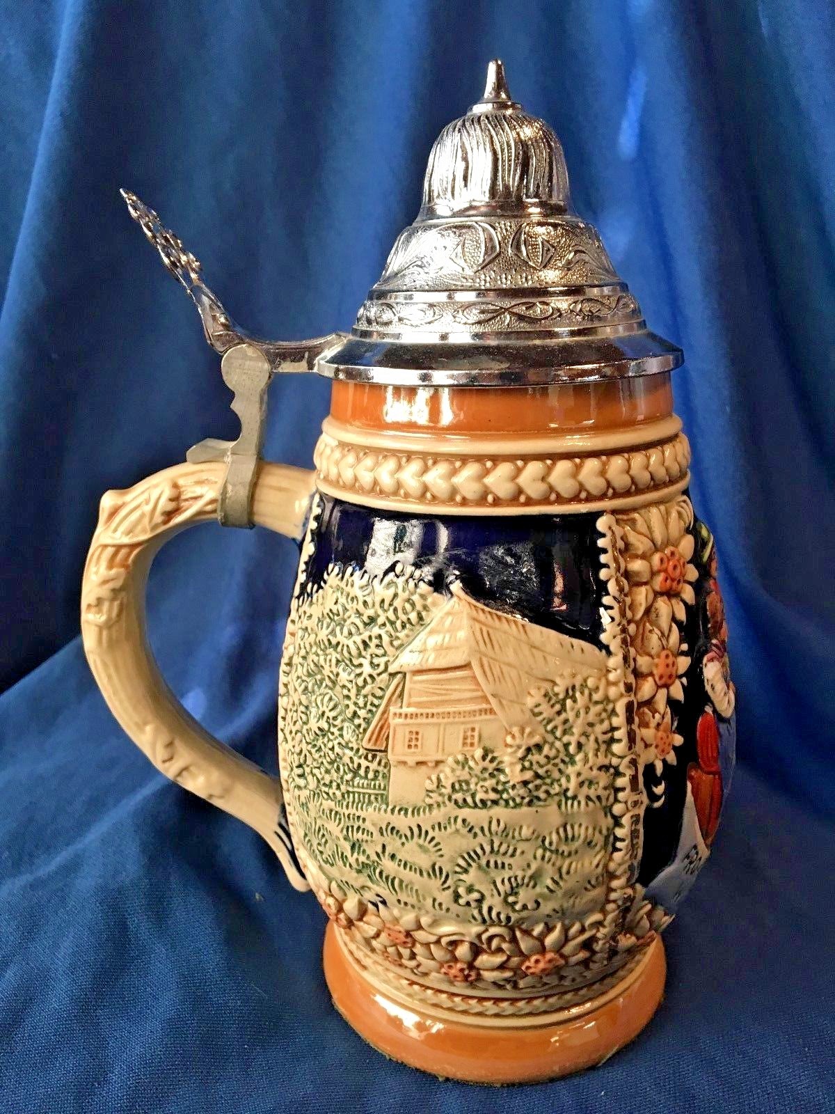 Vintage German Stein - Frohsinn und Heiterkeit Willkommen Allezeit