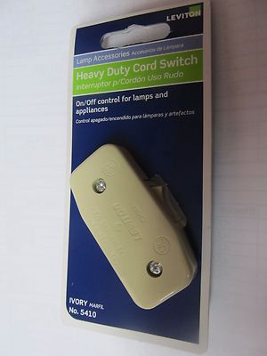 Leviton Heavy Duty Cord Switch #5410   Choose Color    NEW
