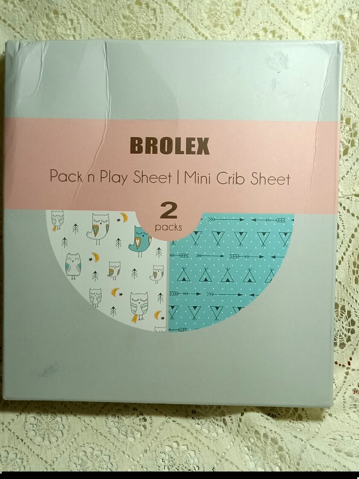 Brolex Stretchy Microfiber Fitted Pack & Play Mini Crib Shee