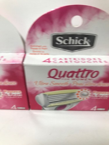 New - Lot of 2 - Schick Quattro For Women Cartridges 4 Each Totally 8