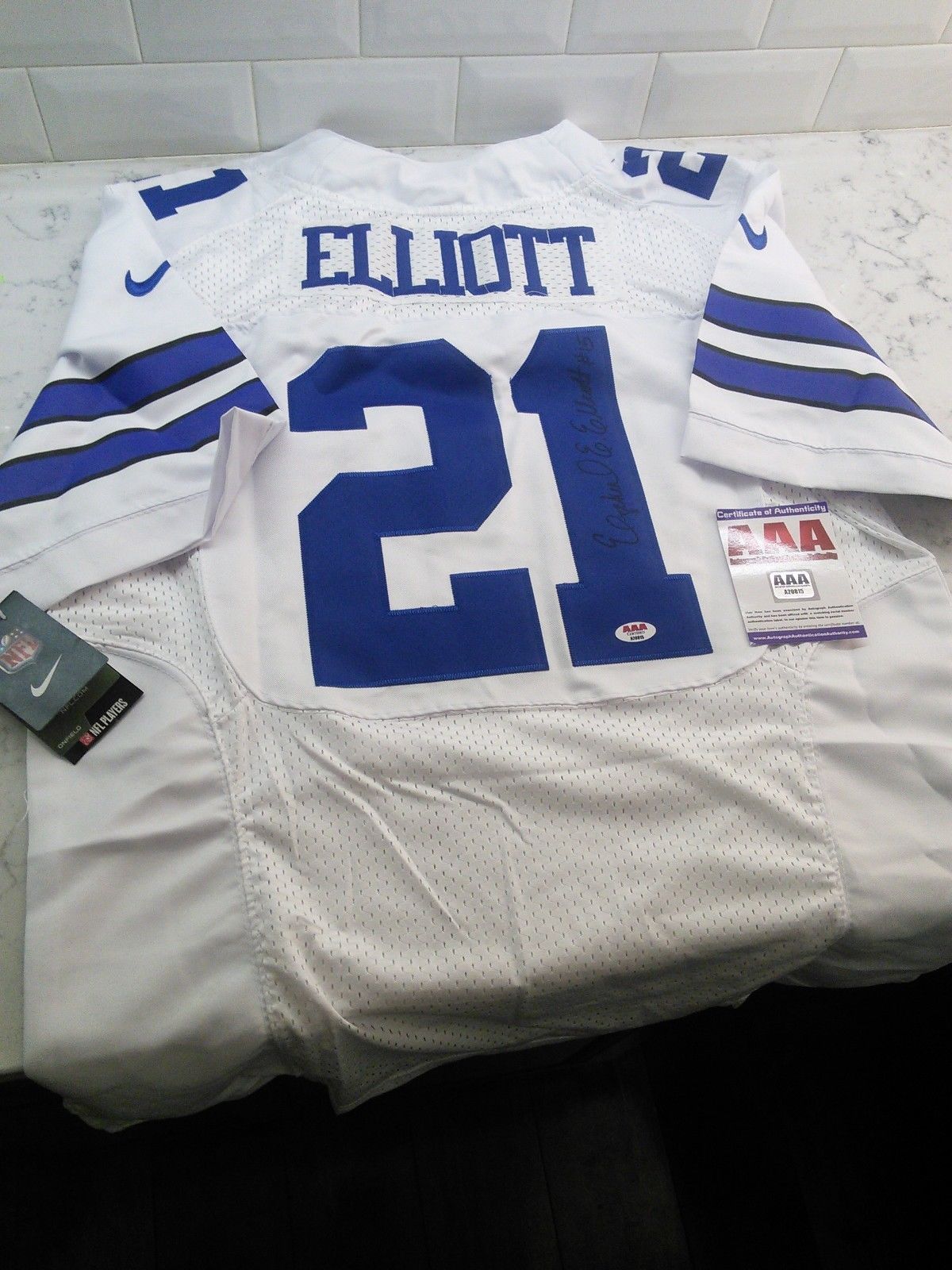 Lot of (13) AUTOGRAPHED COWBOYS Replica JERSEYS---Prescott, Elliott, Pearson-JSA
