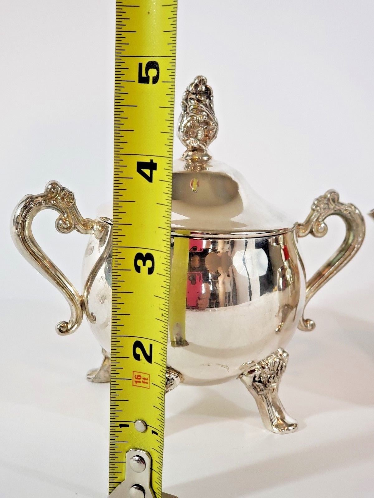 Vintage E.P. Brass  -Sugar Bowl and Creamer Silver Plated Dining Ware Formal