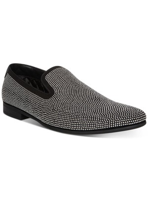 STEVE MADDEN Mens Black Mezmoryz Almond Toe Slip On Slippers Shoes 8.5 M