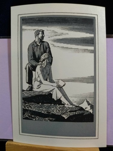 One (1)  Rockwell Kent Vintage Antioch Bookplate Original Ex Libris Ephemera