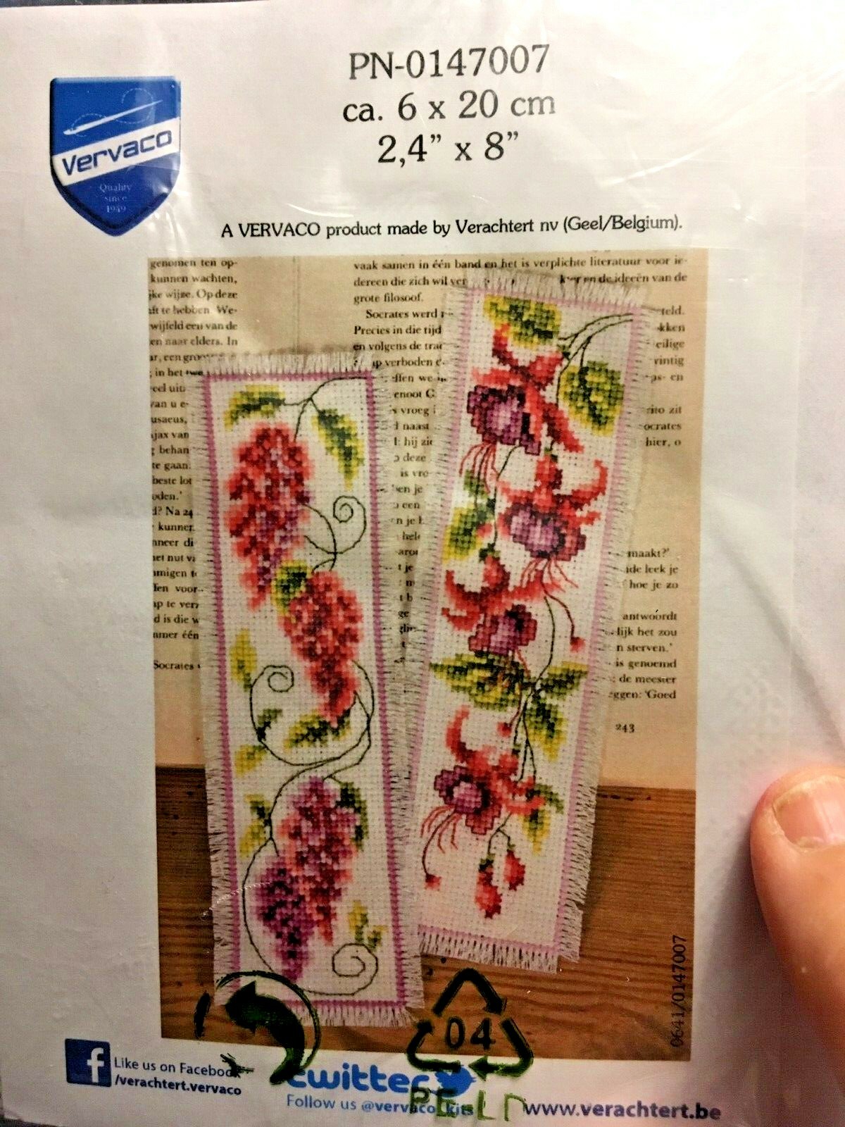 Vervaco Floral BOOKMARKS Counted Cross Stitch KIT  PN-0147007