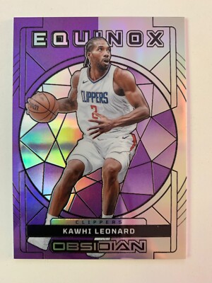 2023-24 Panini Obsidian purple Equinox KAWHI LEONAR #ed 28/49! LA Clippers