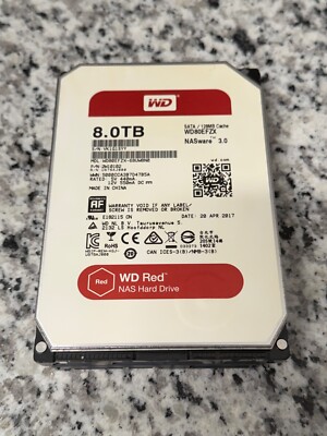 Western Digital NAS Hard Drive 8TB WD80EFZX-68UW8N0 5400 RPM