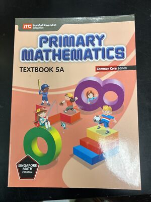 Singapore Math Primary Mathematics Common Core Edition Textbook 5A - NEW