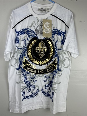 Vintage CLENCH | Honor And Truth Sewn Embroidered  T-Shirt Y2K | Men s XL