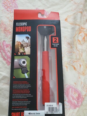 Telescpic Smart Gear Extendable Monopod Selfie Stick, Red 2 functions