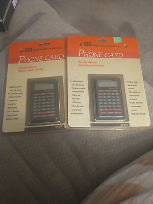Lot Of 2 Seiko Instruments DF-200 Phone Card & Calculator, New In Package 
