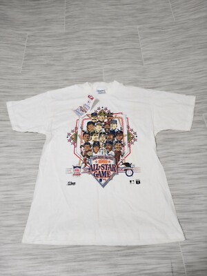Vtg 1992 Salem Sportswear MLB All Star Game Shirt NWT Caricature Mens L