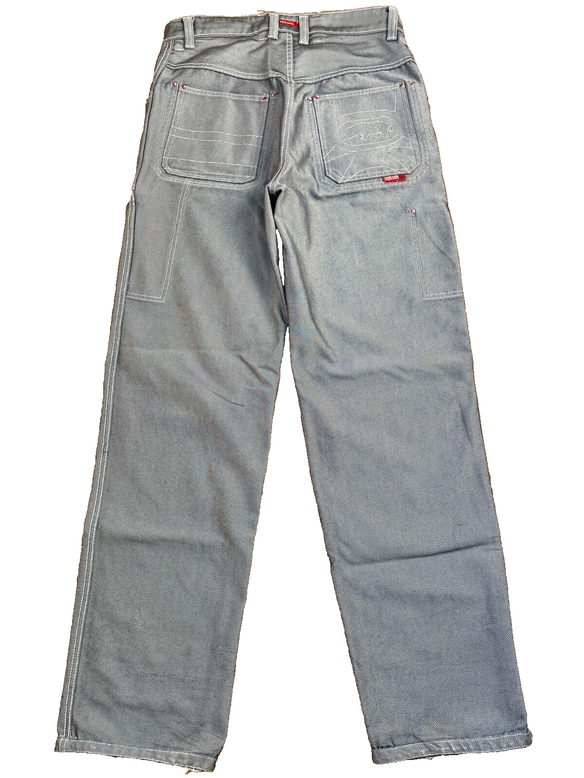 Ecko Unltd jeans, shiny, silver, metallic vintage baggy