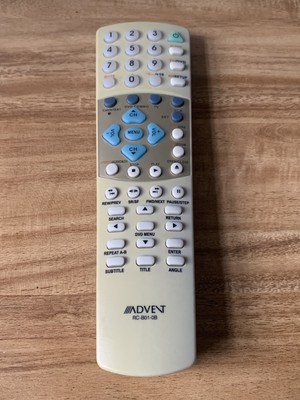 RC-B01-0B Advent TV DVD Combo Remote Control DV2018A DV2418A Tested Working Grey