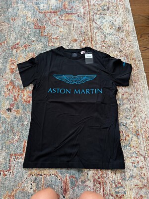 Hackett London Aston Martin Racing Short Sleeve T-Shirt - Black/Blue- S - NWT