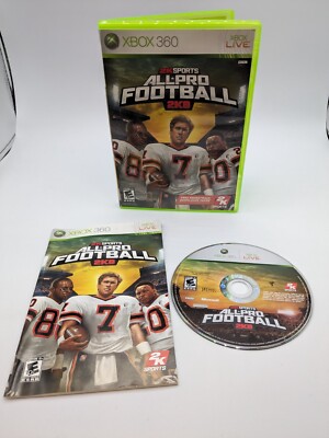 All-Pro Football 2K8 (Microsoft Xbox 360, 2007) Complete Manual Tested Works