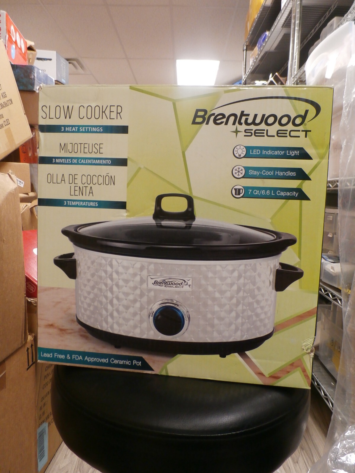 Brentwood SC-157W 7-Quart Select Slow Cooker, White SH#7 TH28