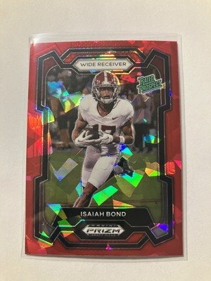 2024 Prizm Draft Picks Isaiah Bond Red Cracked Ice Prizm RC #184 Roll Tide